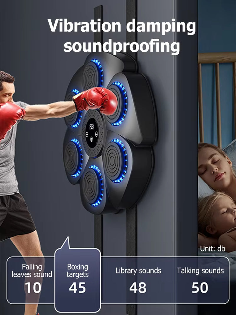 Smart Bluetooth Wall-Mounted Boxing Machine with Music and Electronic Training Features for Home and Gym Use