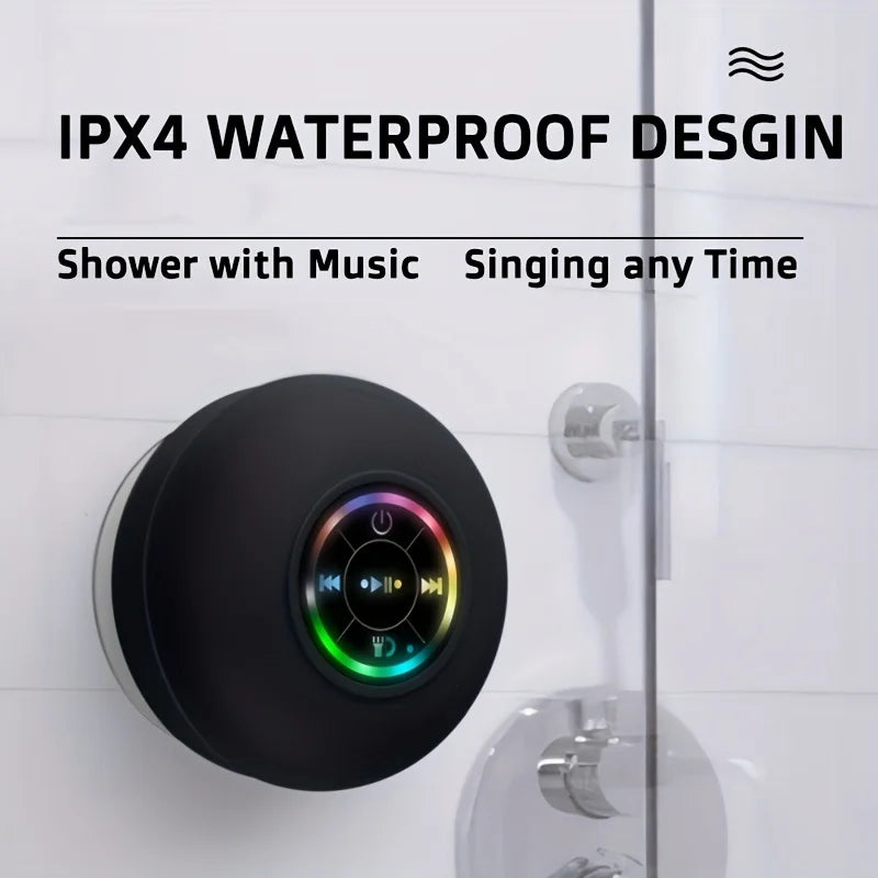 Waterproof Wireless Bluetooth Speaker with Large Suction Cup - Portable Mini Stereo for Outdoor Sports