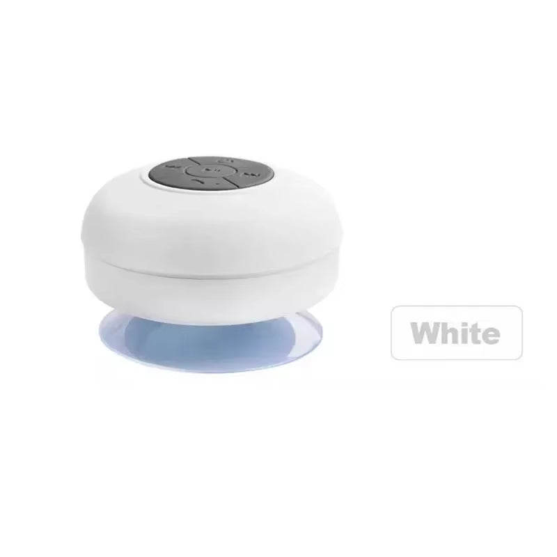 Wireless Waterproof Portable Shower Speaker with Bluetooth Compatibility and Hands-Free Functionality